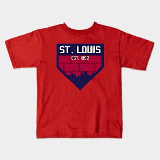 St Louis Home Plate Skyline Kids T-Shirt